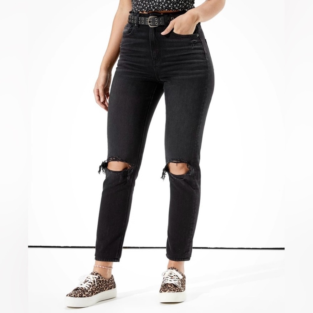 American Eagle Ripped Mom Jeans